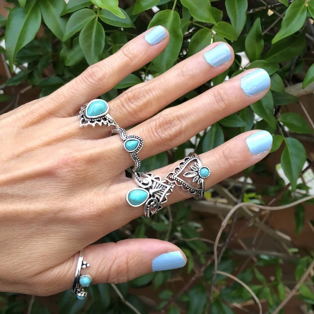 Boho Turquoise Ring - Picture 2 of 12